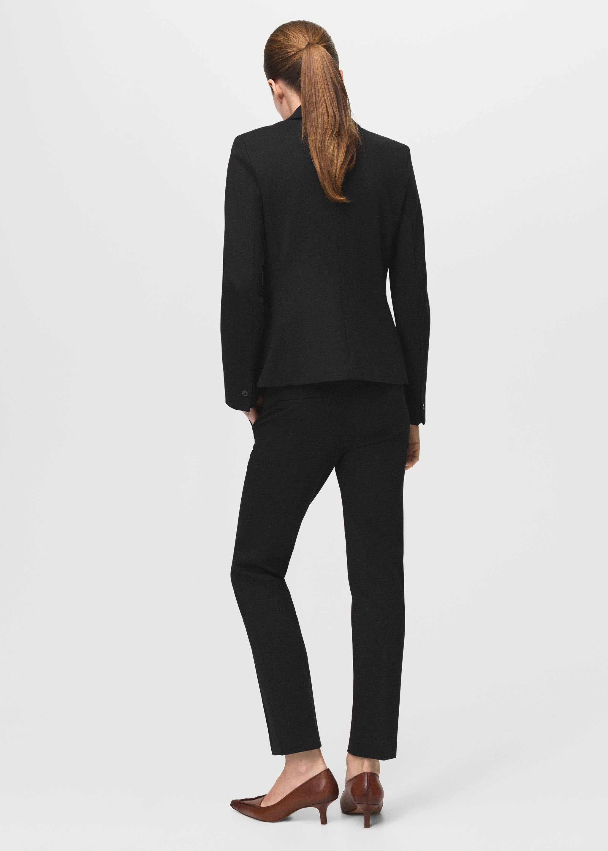 Mango trousers paloma in black - back
