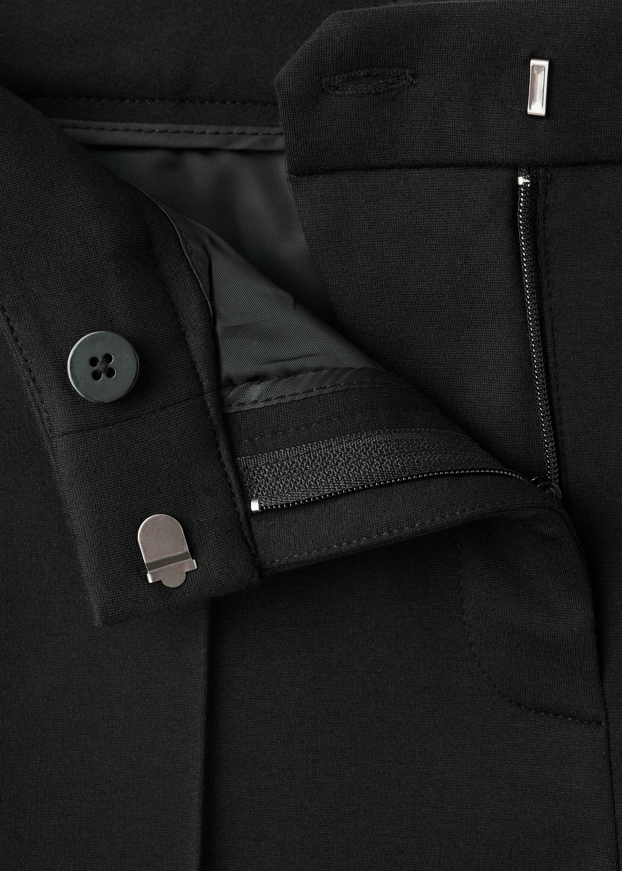 Mango trousers paloma in black - detail