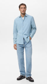 Mango shirt denim in light denim-001