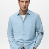 Mango shirt denim in light denim-002