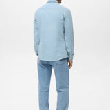 Mango shirt denim in light denim-003