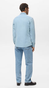 Mango shirt denim in light denim-003