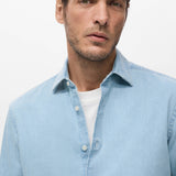 Mango shirt denim in light denim-004