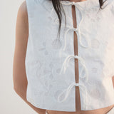 Mango vest broided in white - Image 1