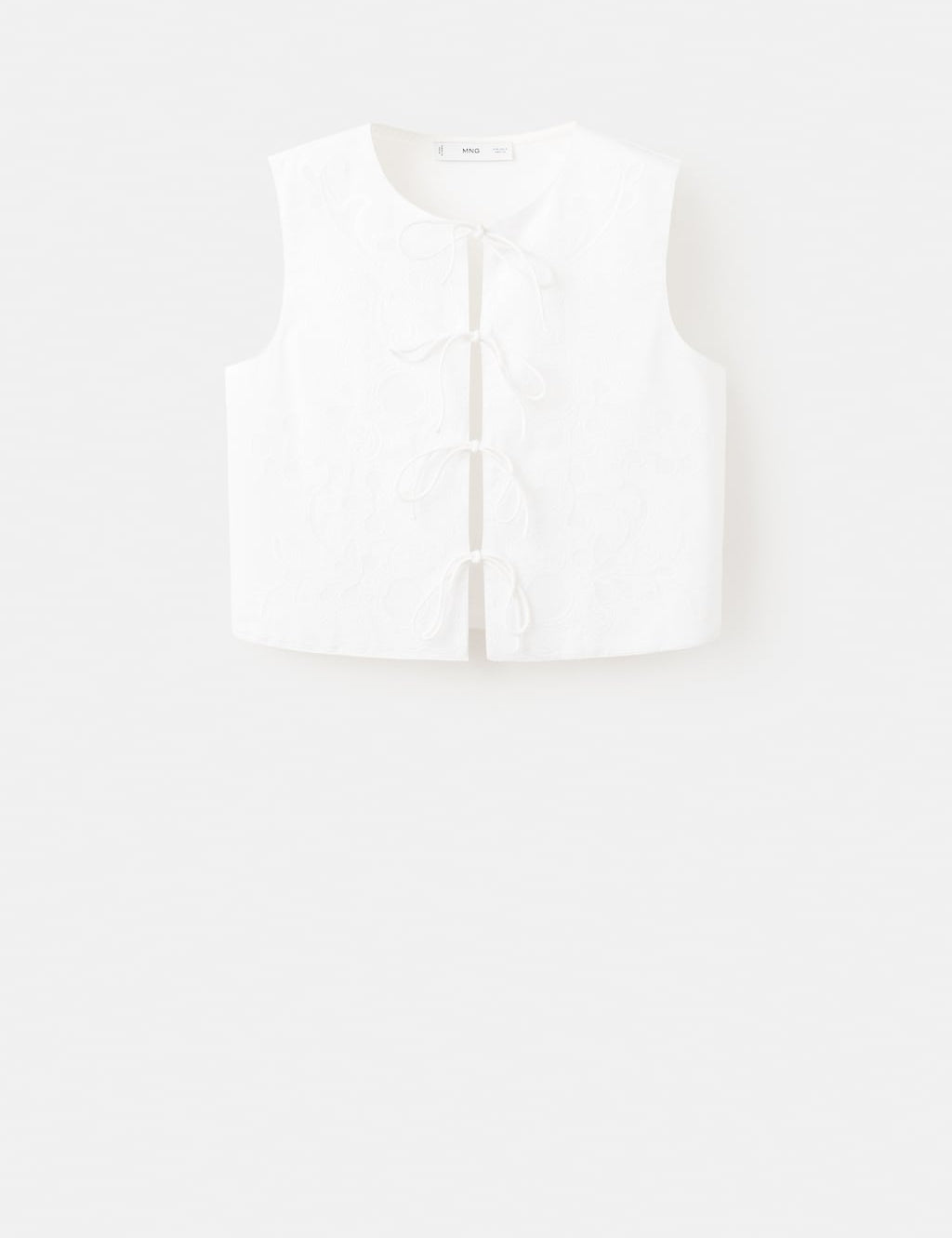 Mango vest broided in white - Image 2