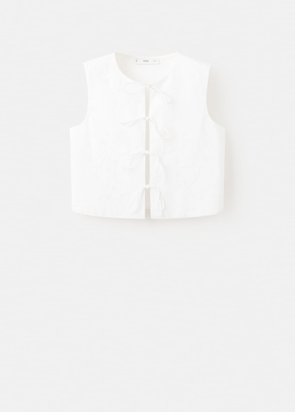 Mango vest broided in white - Image 2