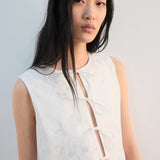 Mango vest broided in white - Image 4