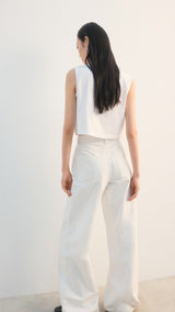 Mango vest broided in white - Image 6