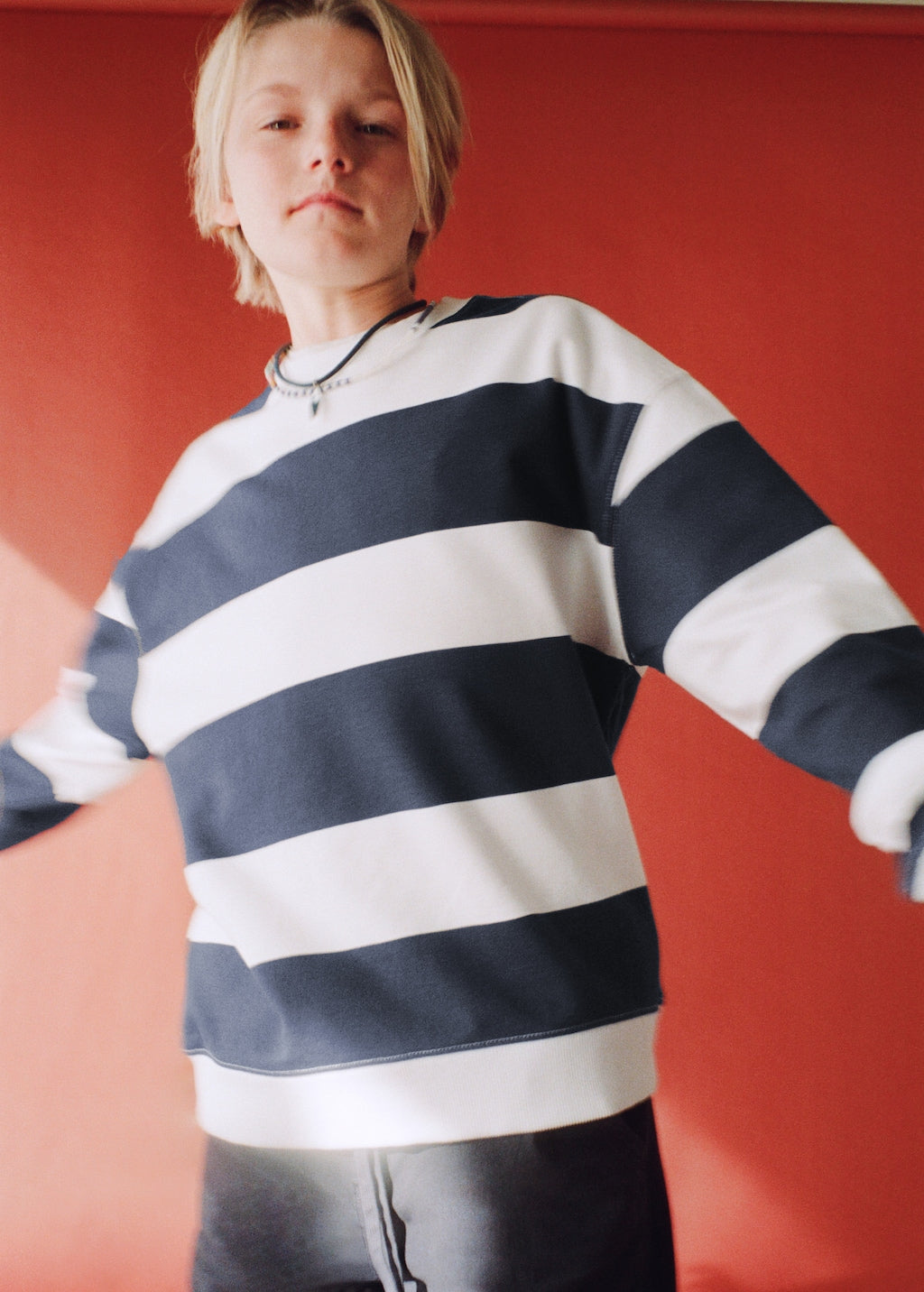 Mango sweatshirt raya in navy - Image 3
