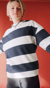 Mango sweatshirt raya in navy - Image 3