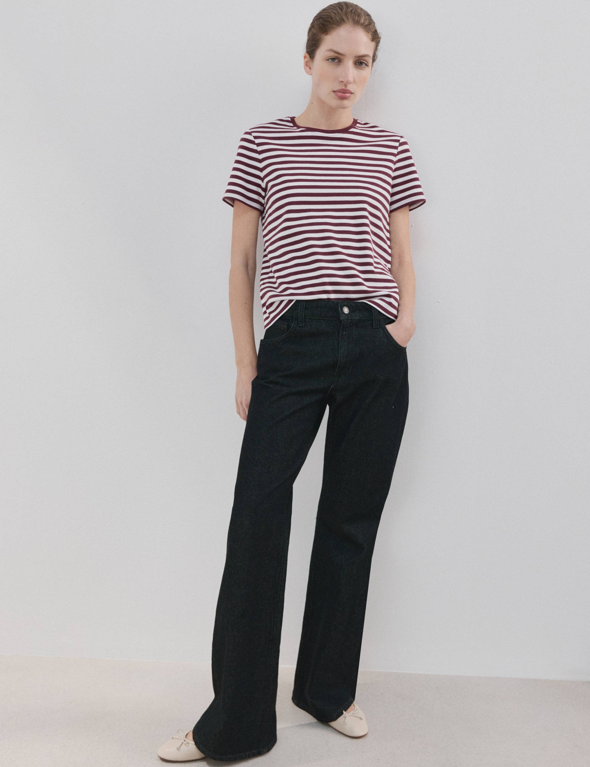 Mango t-shirt riti in garnet-001