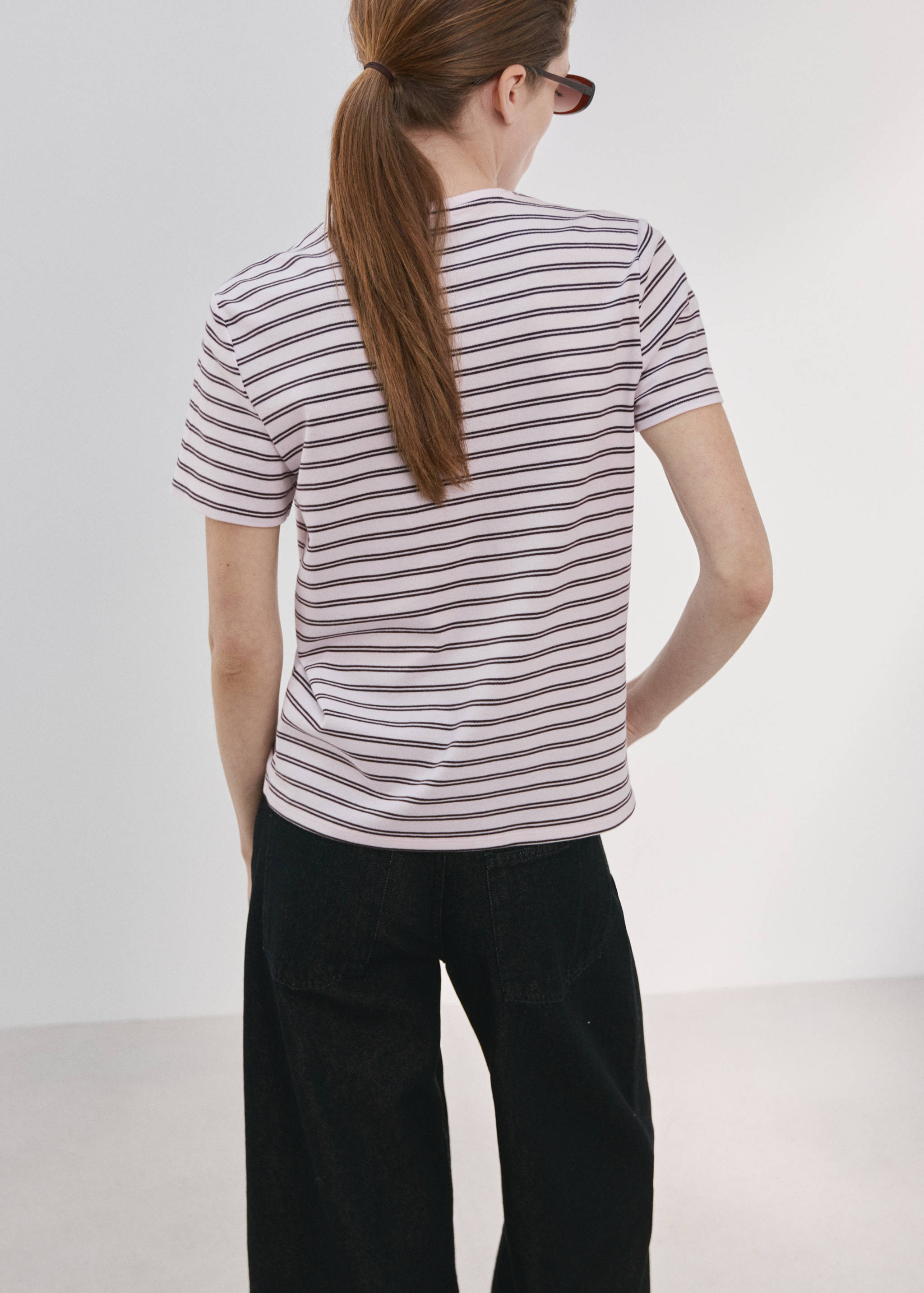 Mango t-shirt riti in light pink-003