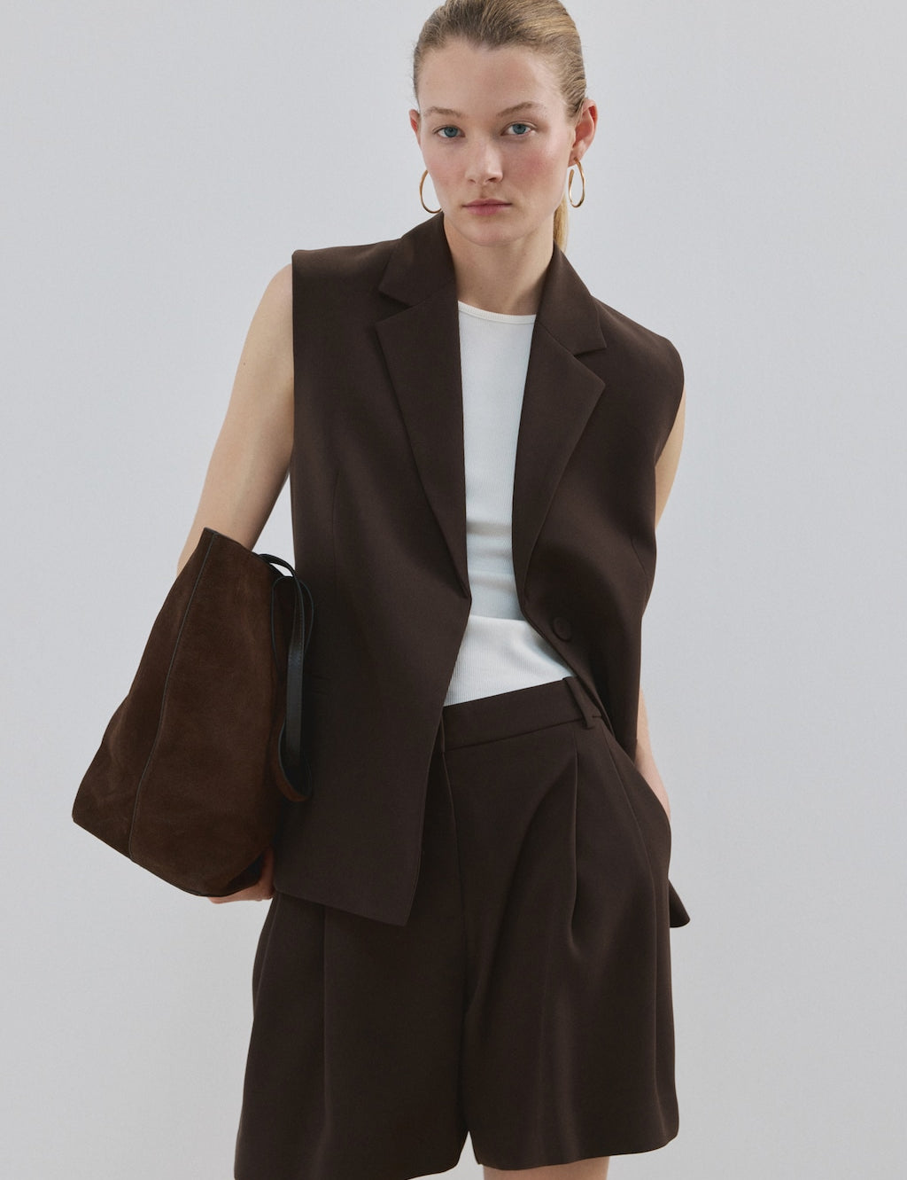 Mango vest lulo in brown - Image 1