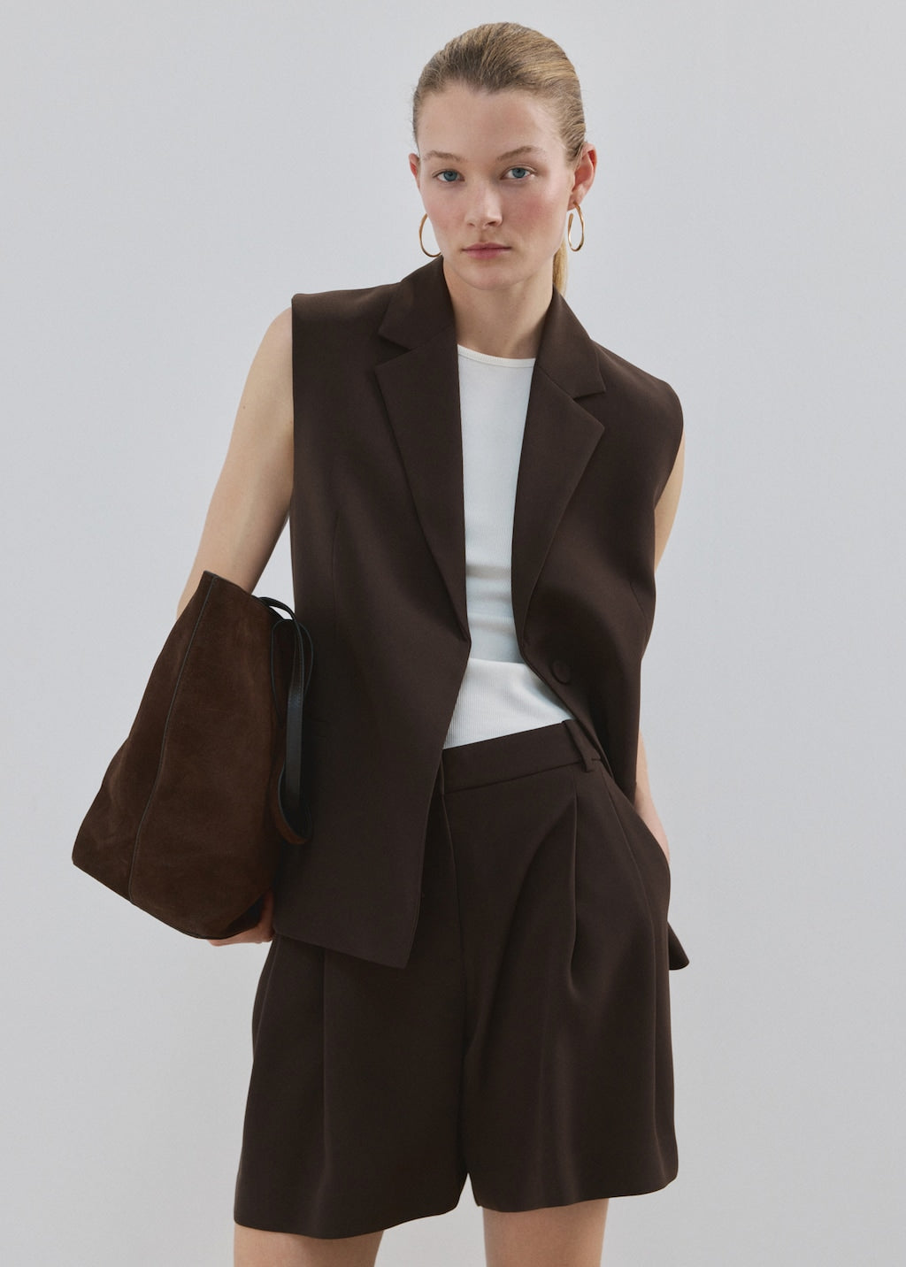 Mango vest lulo in brown - Image 1