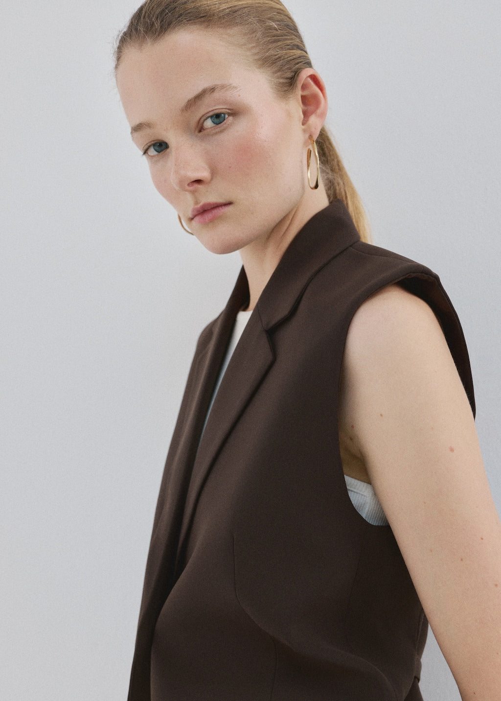 Mango vest lulo in brown - Image 4