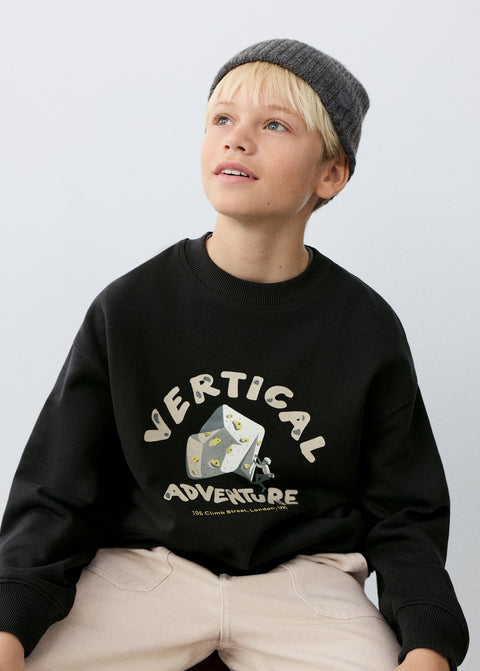 Mango sweatshirt echeese in anthracite