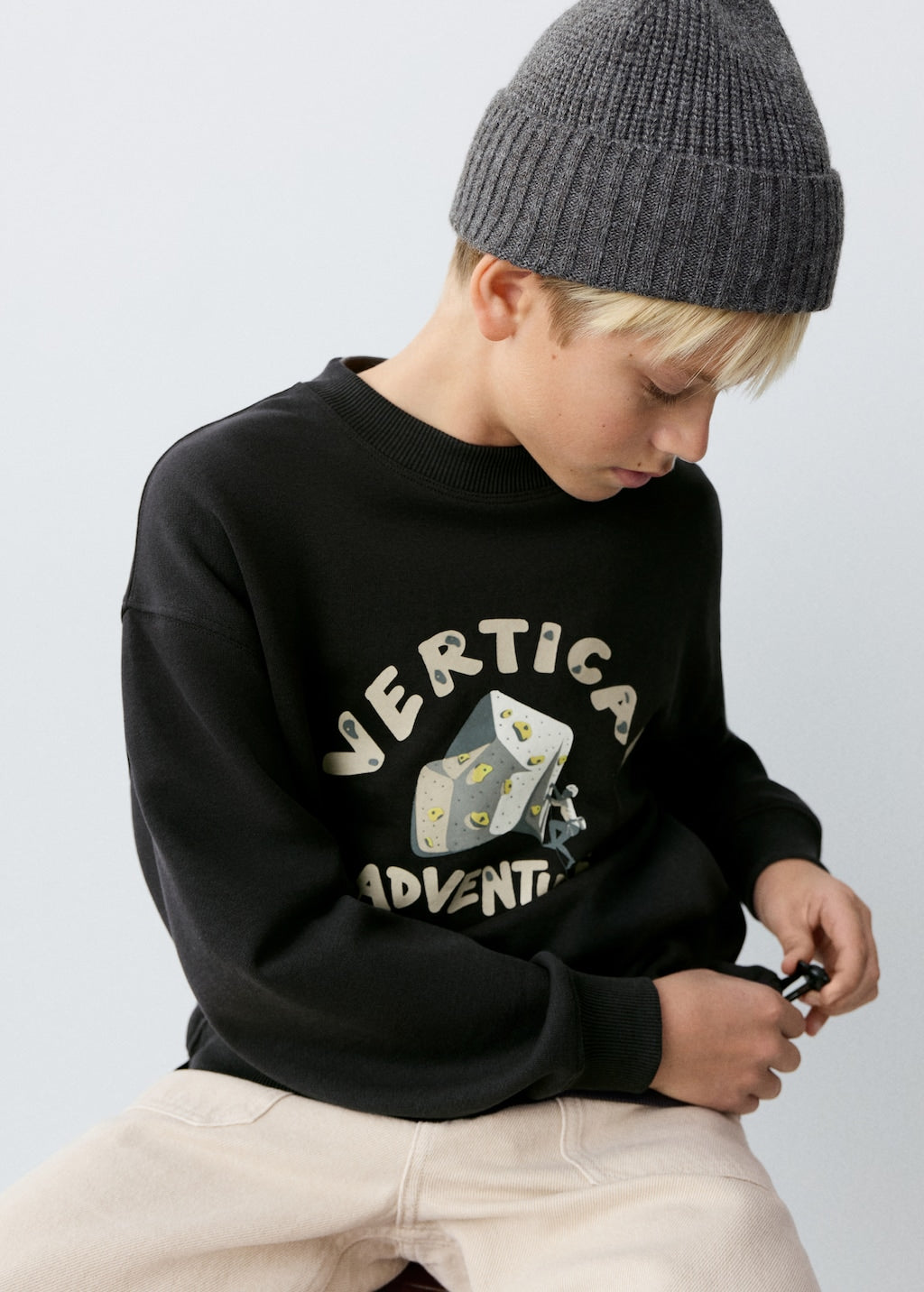 Mango sweatshirt echeese in anthracite - Image 4