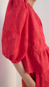Mango blouse domino in tomato - Image 1