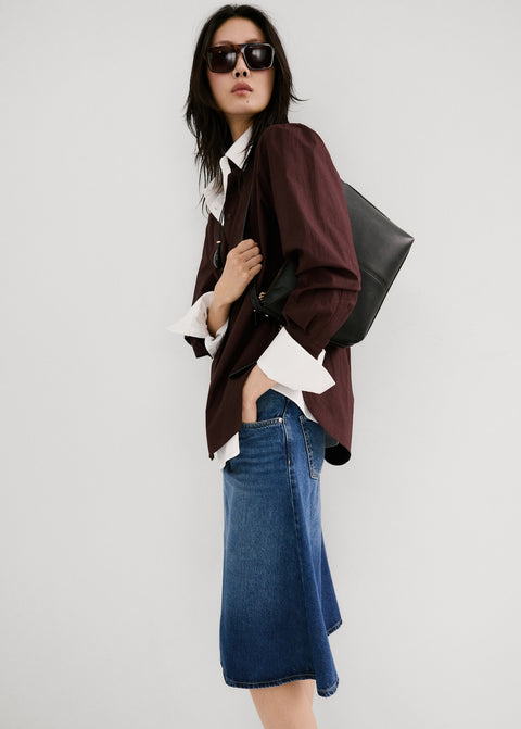 Mango skirt aries in dark denim
