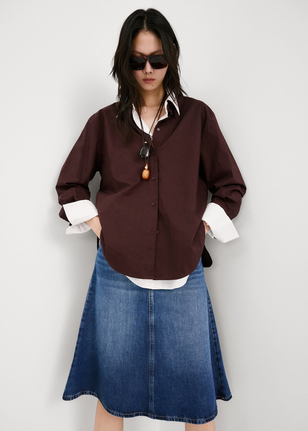 Mango skirt aries in dark denim - Image 6