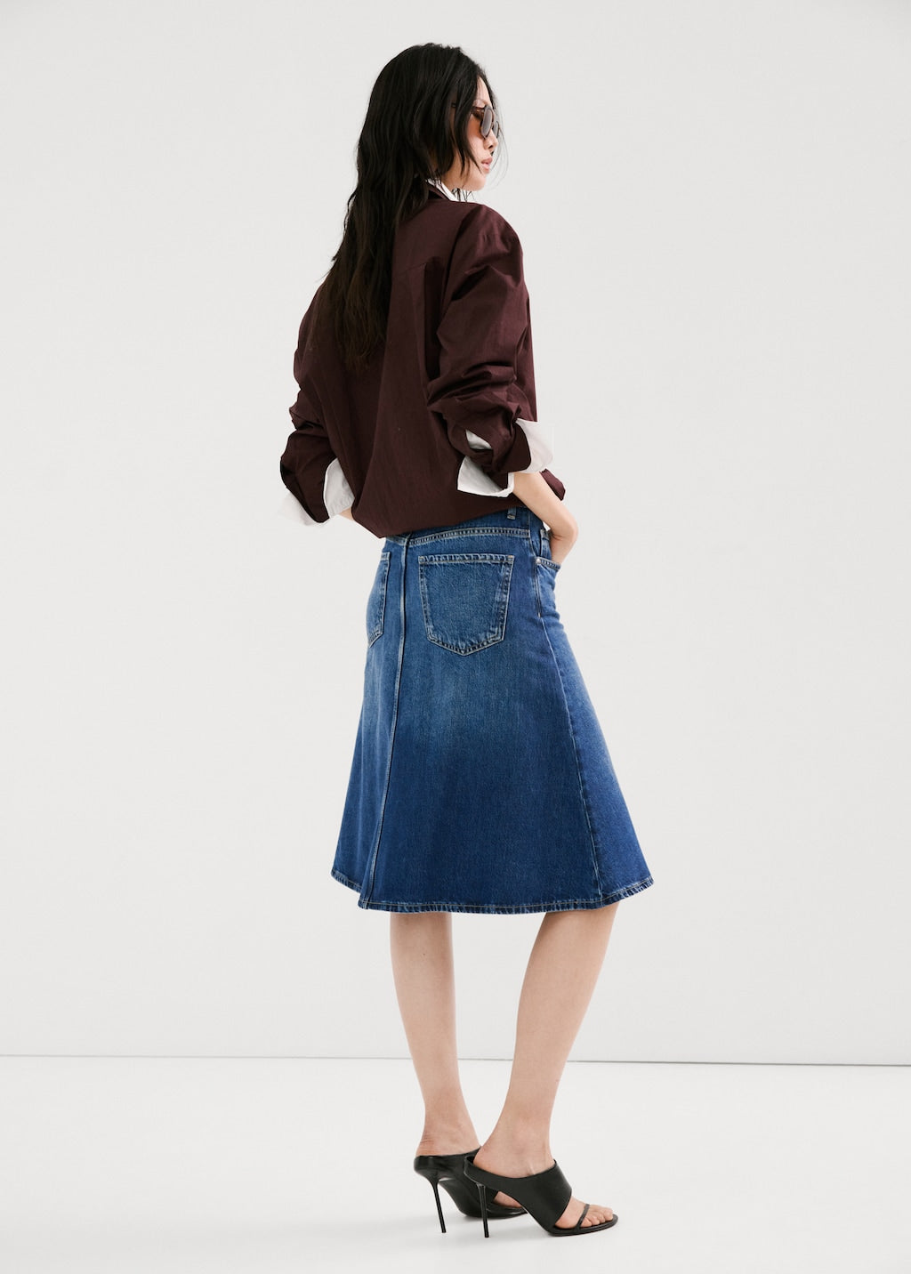 Mango skirt aries in dark denim - Image 8