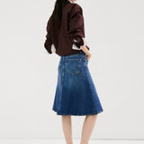 Mango skirt aries in dark denim - Image 8