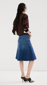 Mango skirt aries in dark denim - Image 8