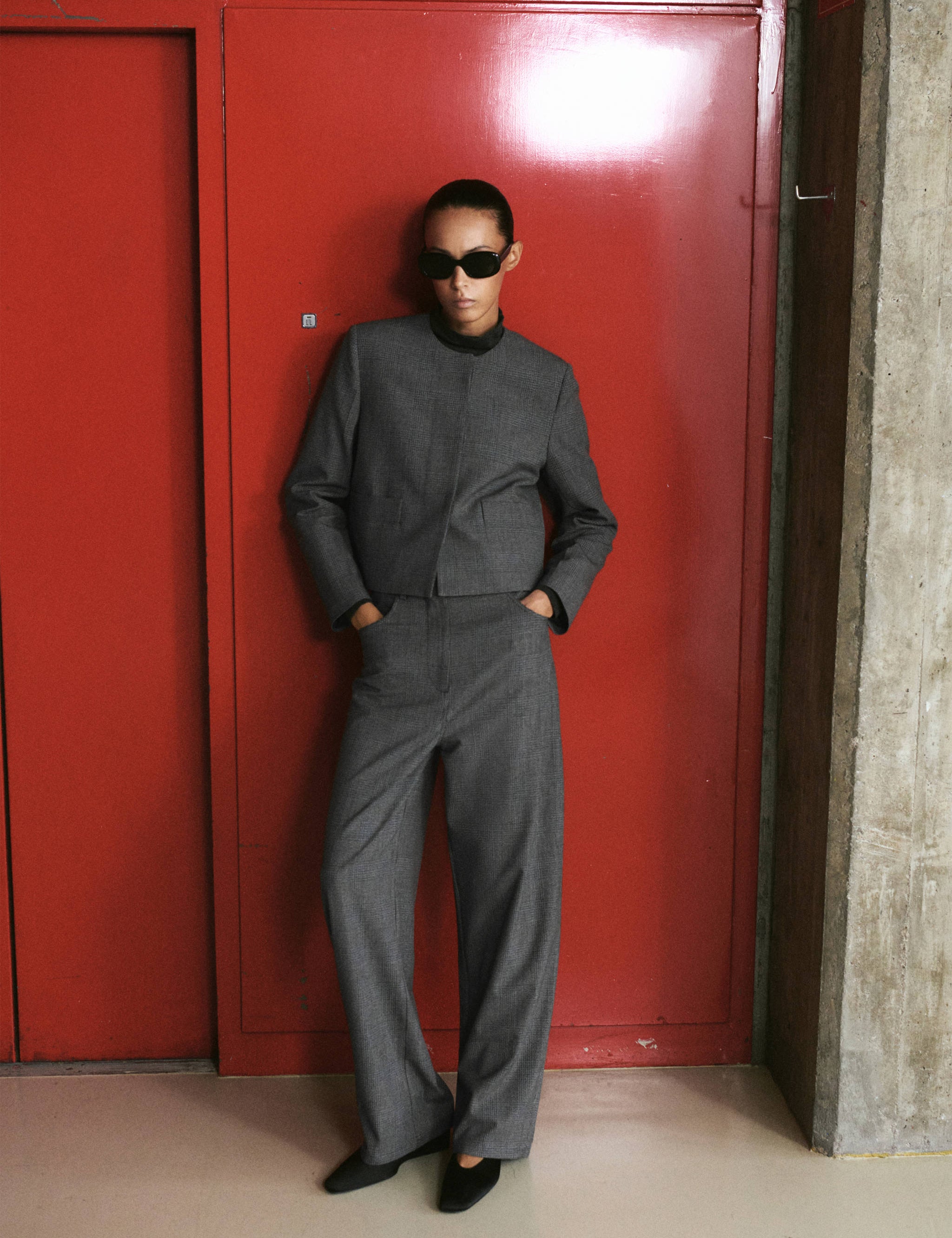 Mango trousers louis in grey-001
