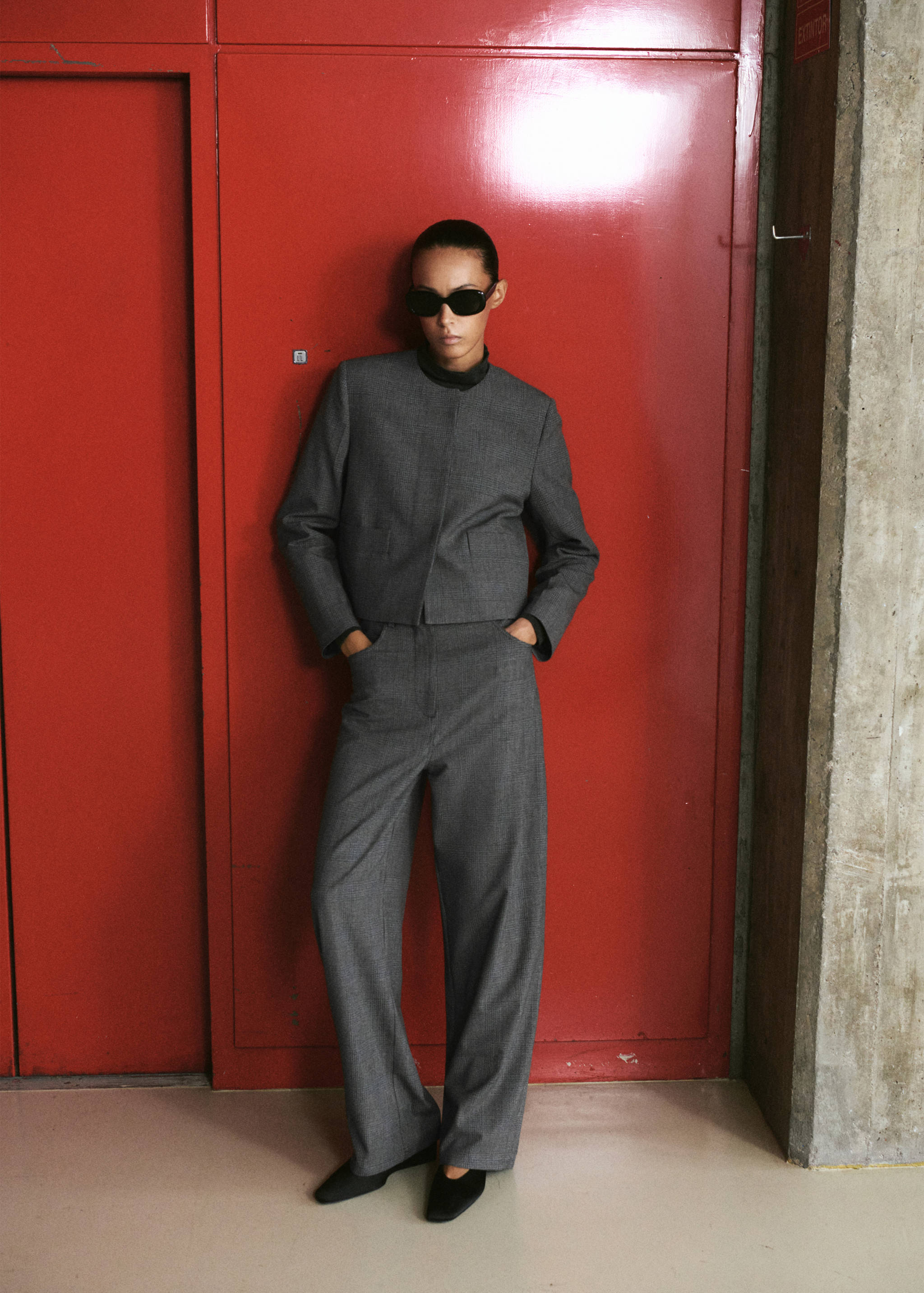 Mango trousers louis in grey-001