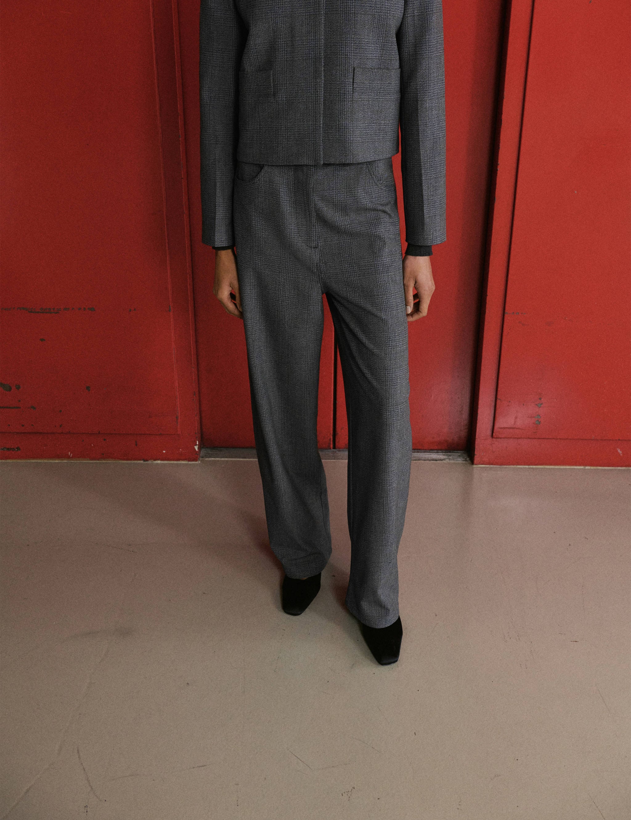 Mango trousers louis in grey-002