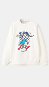 Mango sweatshirt sonring in off white - Image 1
