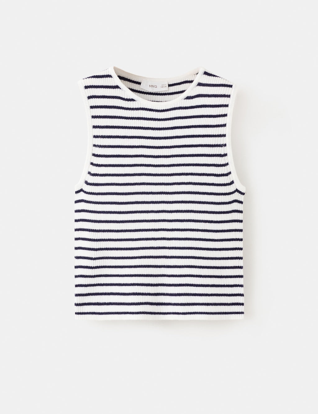 Mango top leat in off white - Image 1