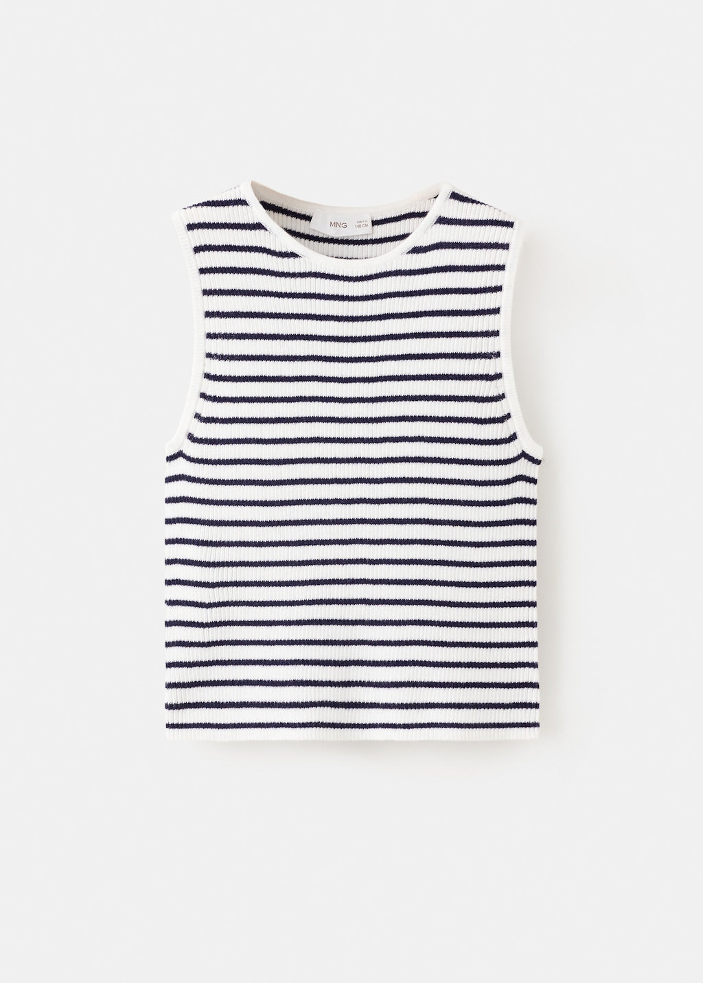 Mango top leat in off white - Image 1