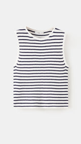 Mango top leat in off white - Image 1