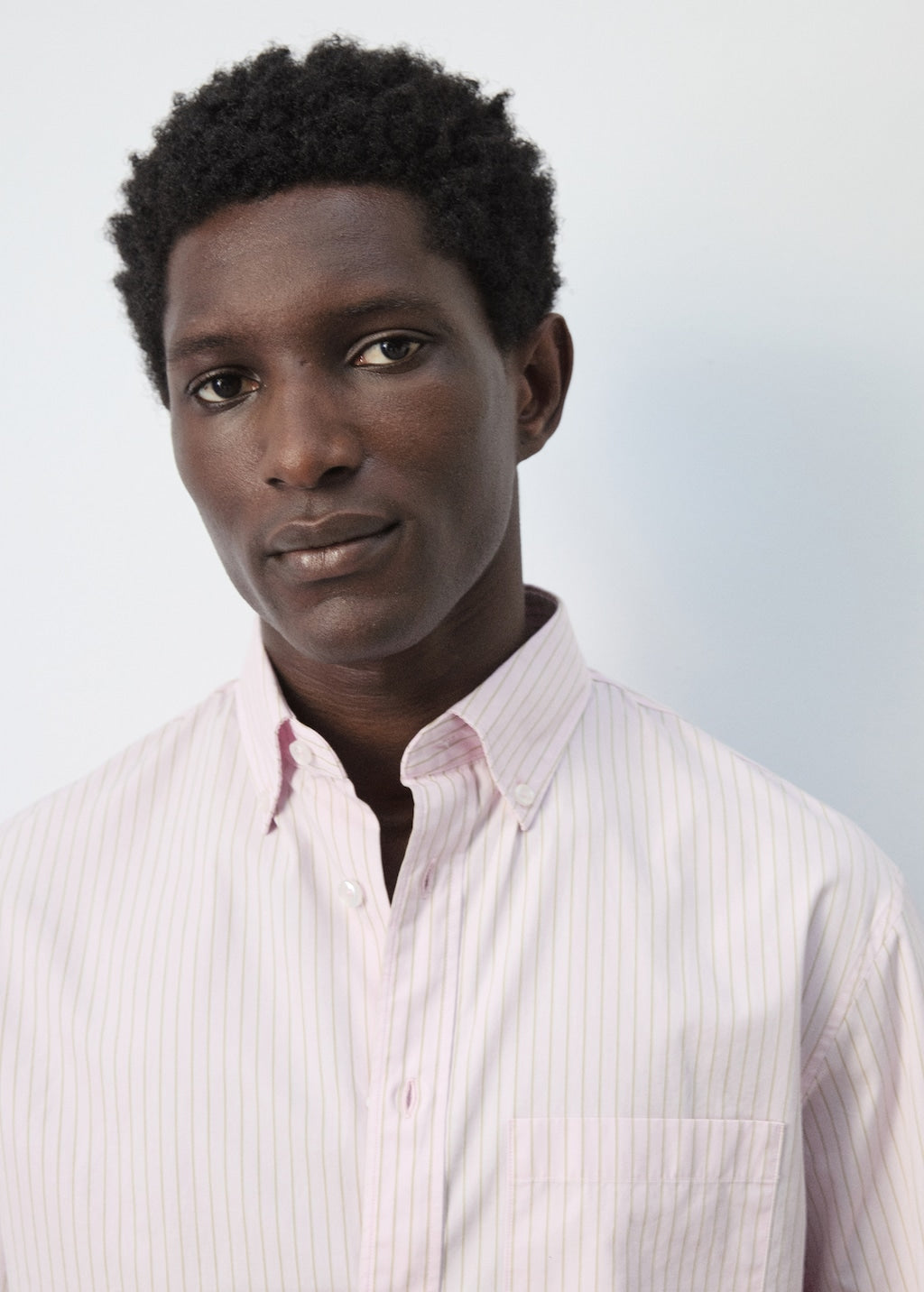 Mango shirt canela in pastel pink - Image 4