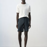 Mango bermudas carp in navy-001