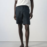 Mango bermudas carp in navy-002