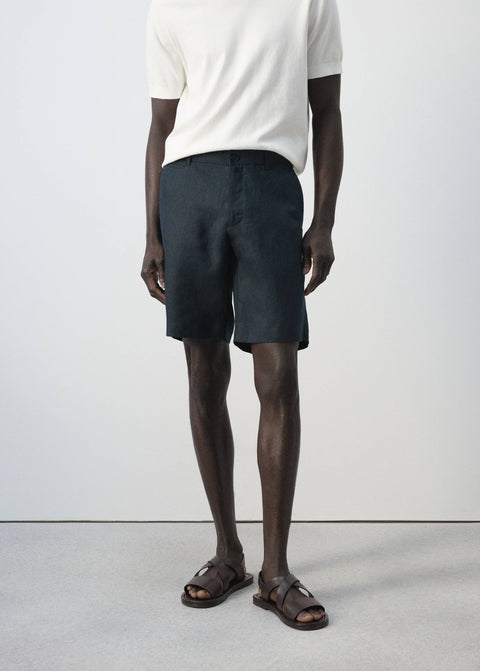 Mango bermudas carp in navy