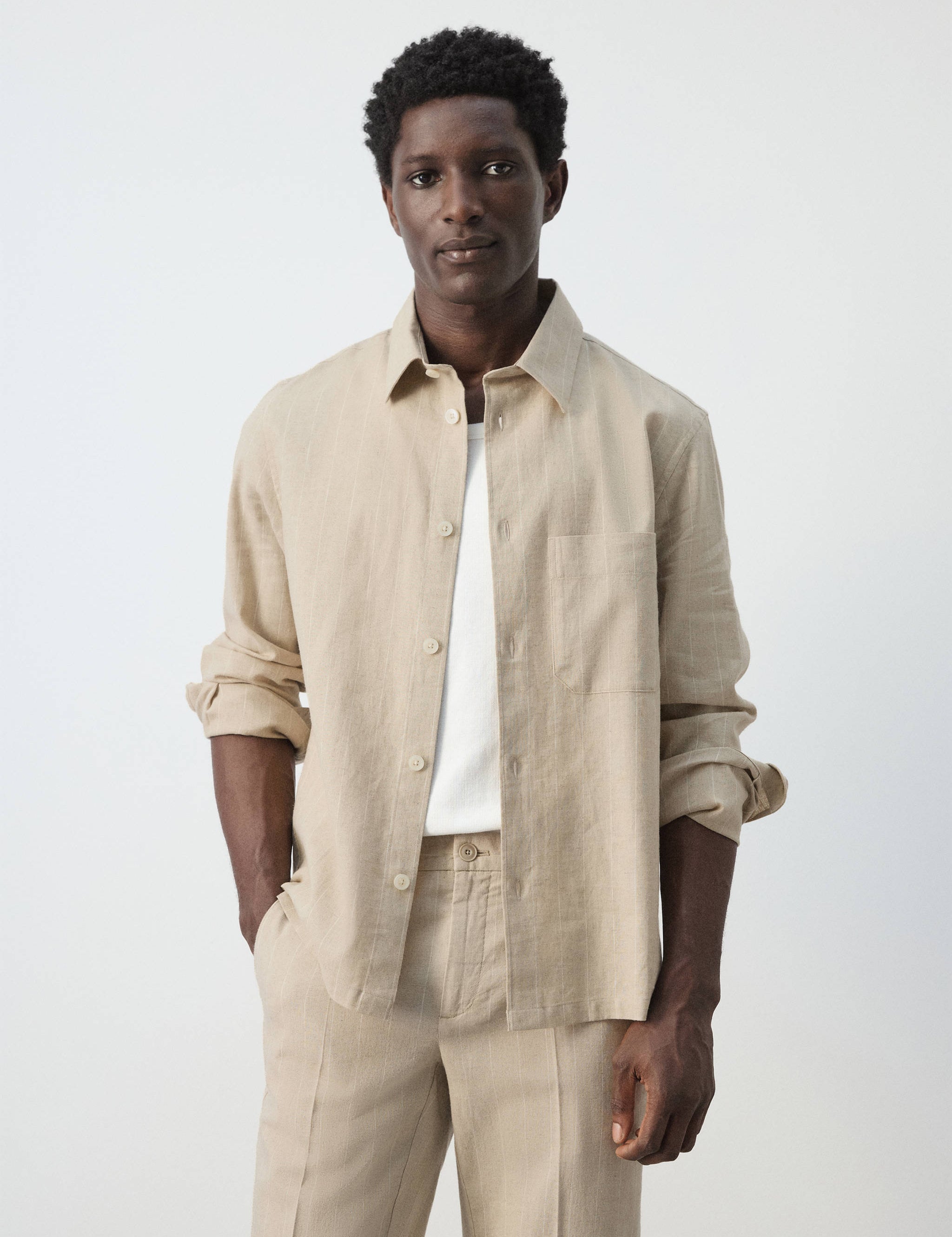 Mango jacket rainier in beige-002