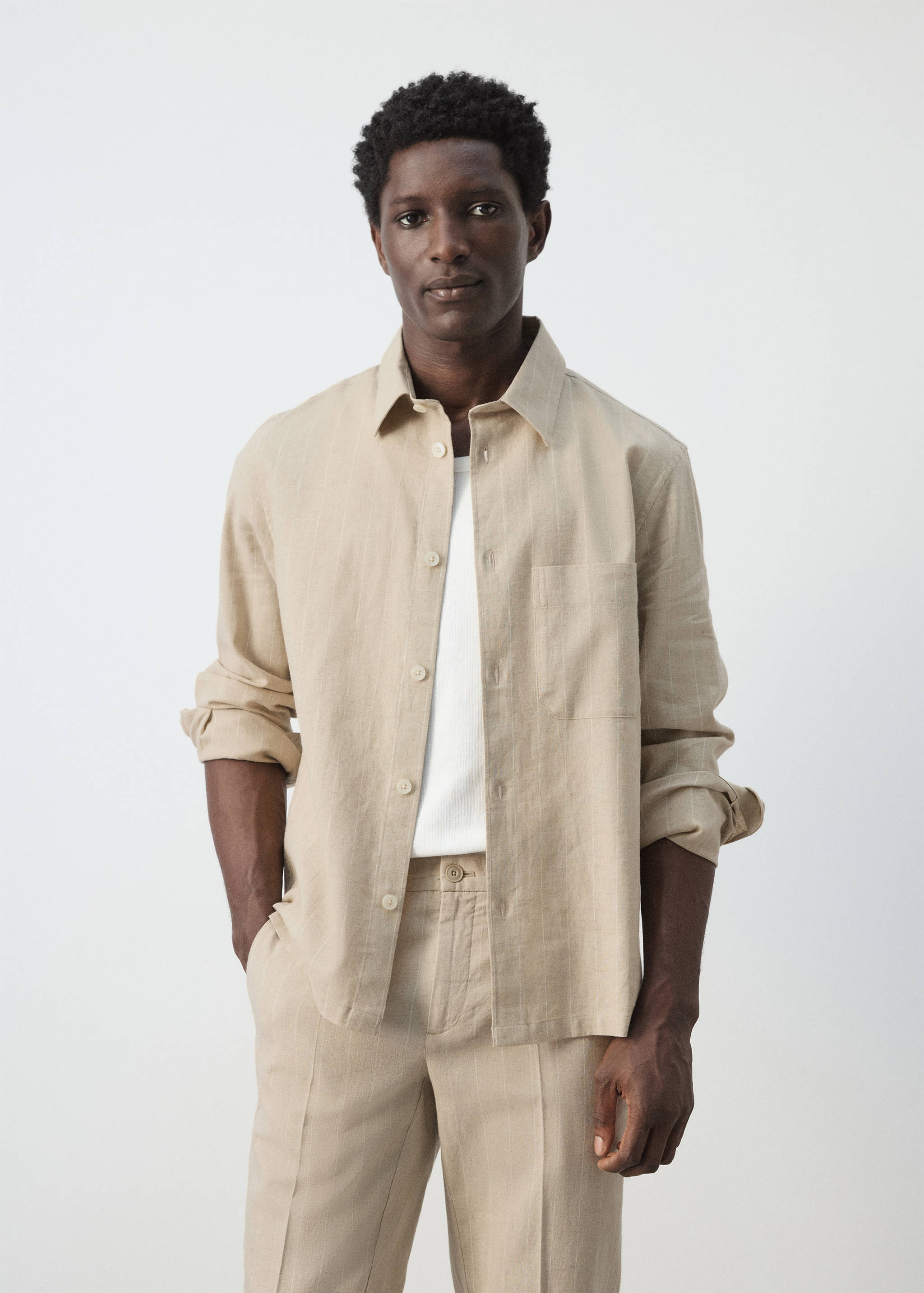 Mango jacket rainier in beige-002