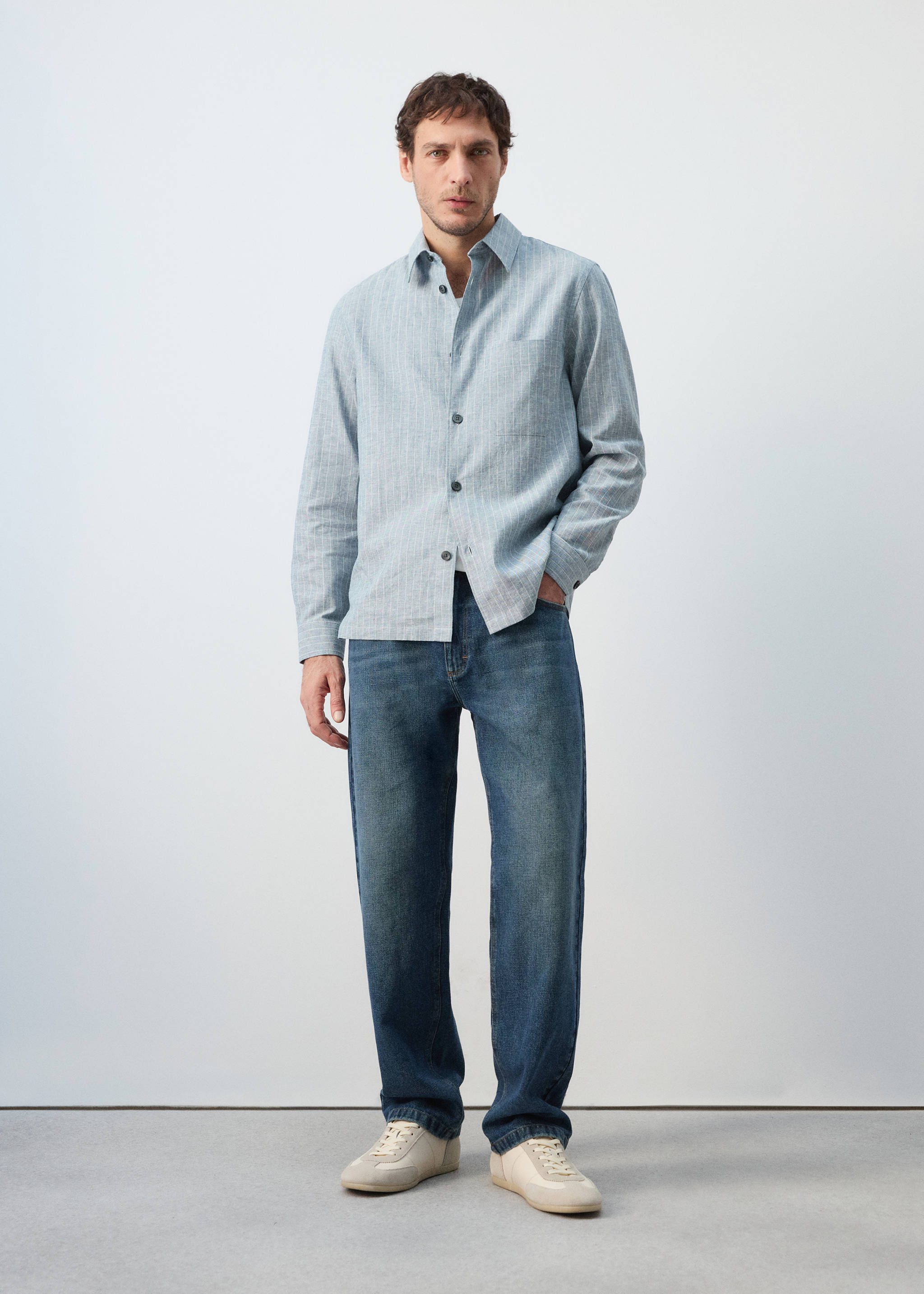Mango jacket rainier in navy-001