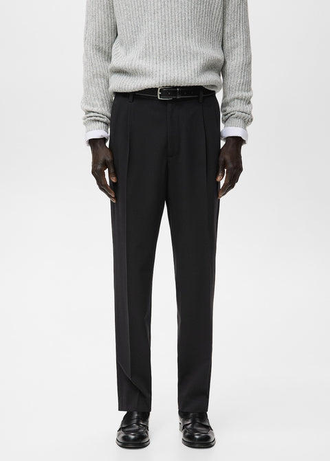 Mango trousers milo in black