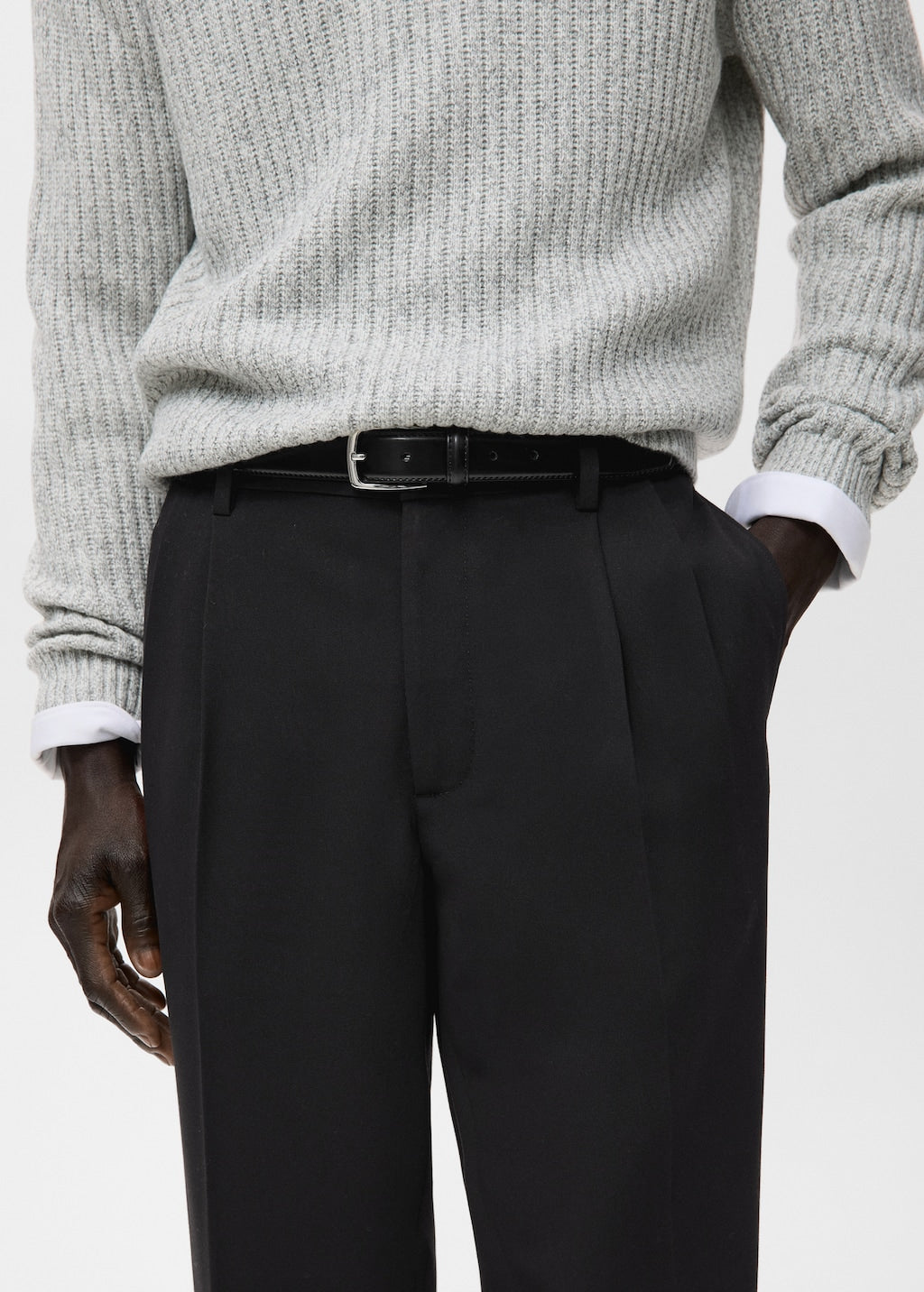 Mango trousers milo in black - Image 4