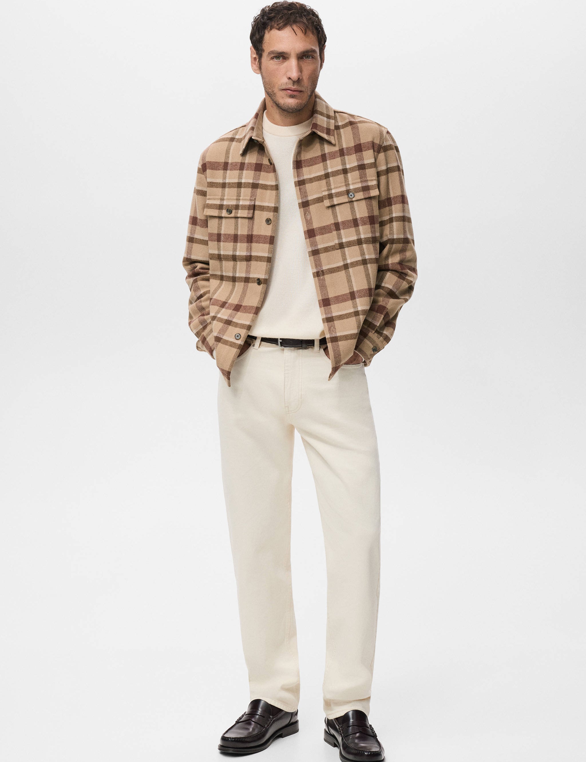Mango jacket drum in camel-001