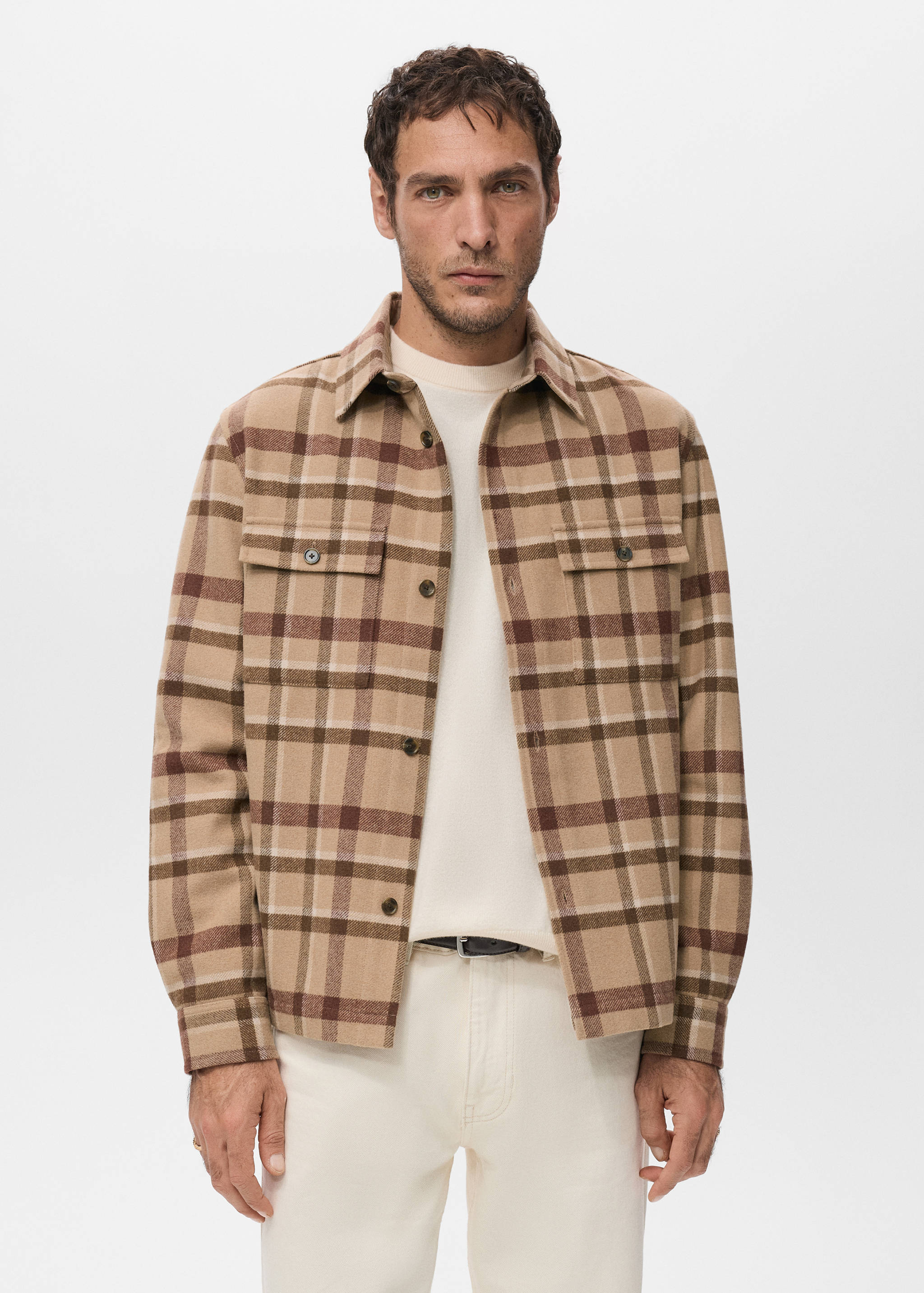 Mango jacket drum in camel-002