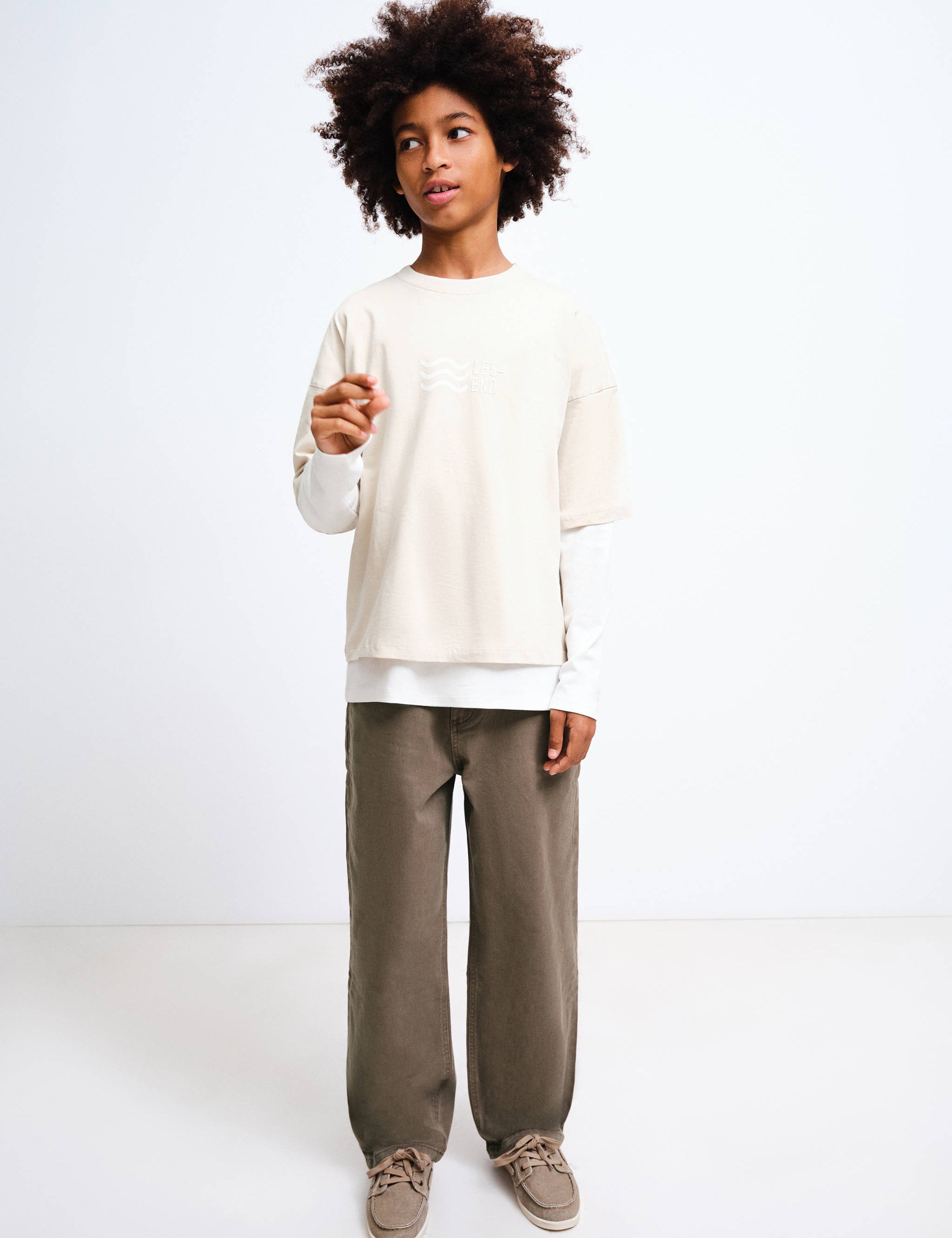 Mango trousers chile in brown-001