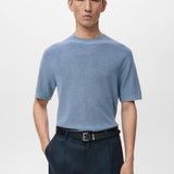 Mango t-shirt lino in porcelain-002