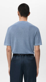 Mango t-shirt lino in porcelain-003