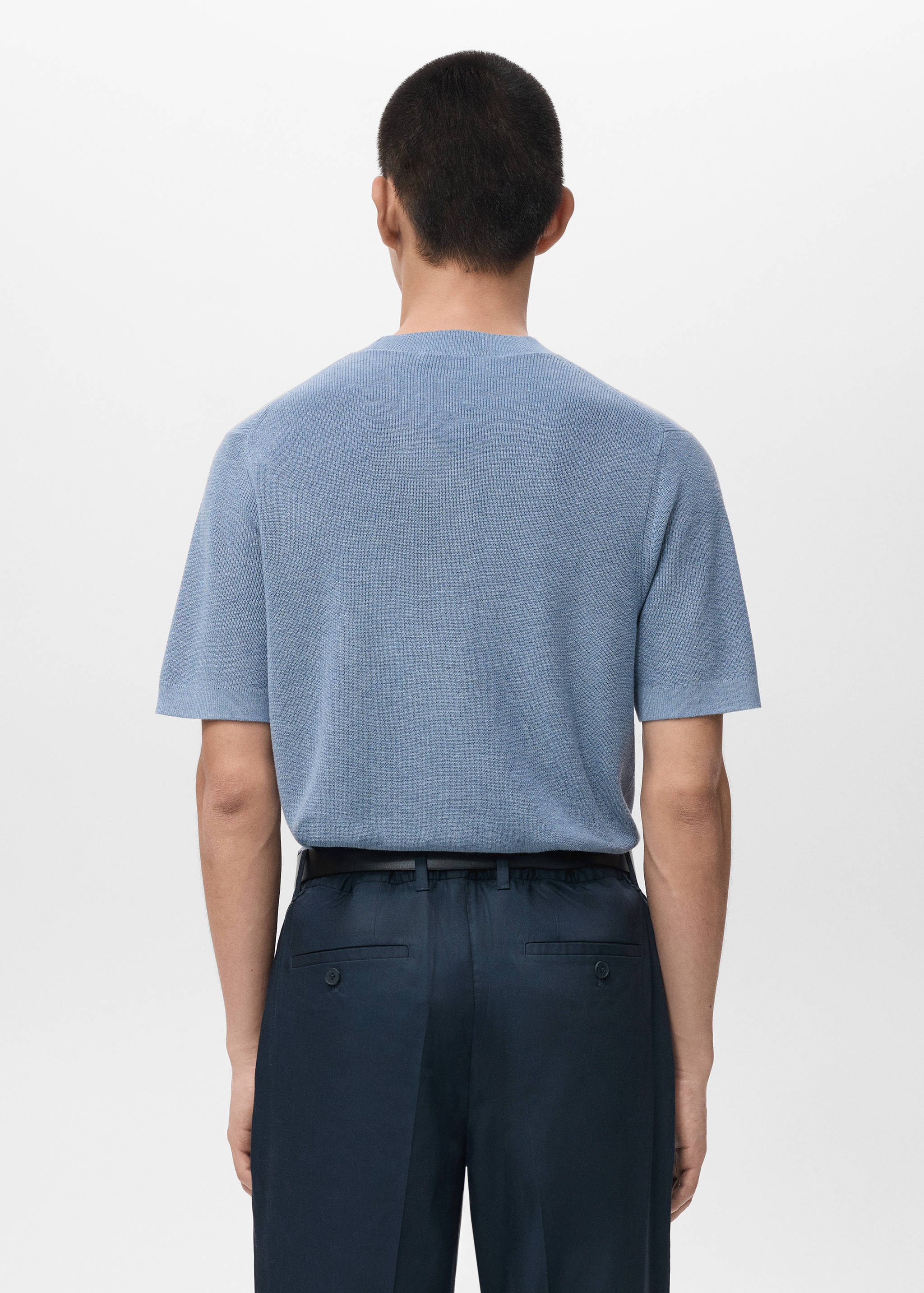 Mango t-shirt lino in porcelain-003