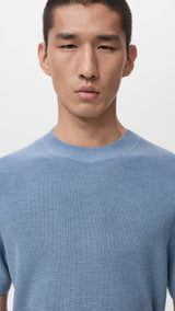 Mango t-shirt lino in porcelain-004